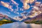 Canada, Alberta, Waterton Lakes National Park. Mountain landscape with Waterton Lake. Art Print